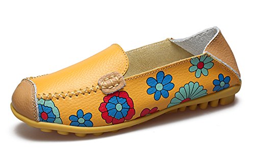 Image of VenusCelia Women's Floral Comfort Walking Flat Loafer