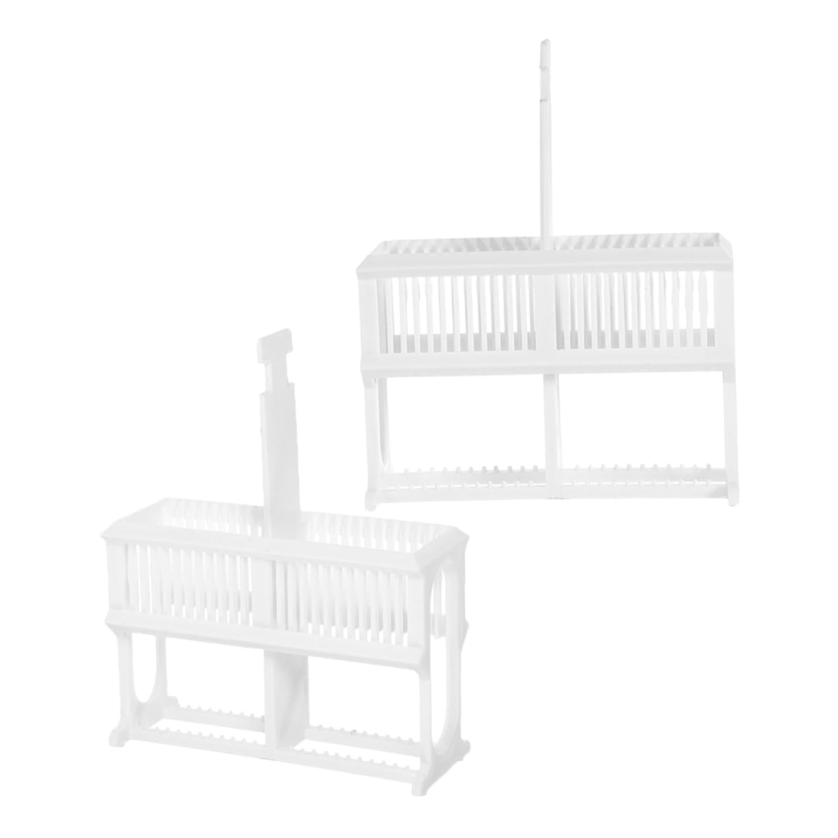 PRETYZOOM 24 Slot Microscope Slide Rack Compact Plastic Staining Holder for Display