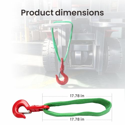 Image of Forklift Lifting Hook, 6600 LBS, 360 Swivel Forklift Attachment (17.7in)