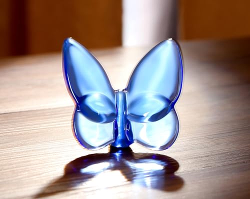 DUQGUHO Butterfly Gifts Decor Blue Butterflies Crystal Glass Figurines Flying Crystal Animal Collectible Desk Home Bedroom Office Decoration - Image 3