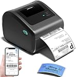 Imprimante d'étiquette d'expédition Bluetooth 4x6 - D450BT Imprimante Thermique pour les colis d'expédition, 4x6 Imprimante d'étiquette d'expédition thermique pour les petites entreprises, compatible avec Postes Canada, USPS, Tiktok