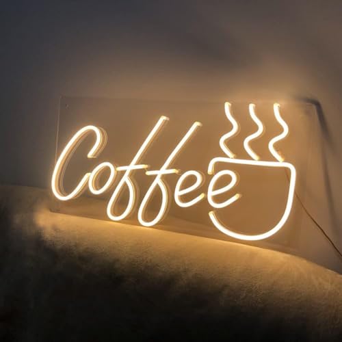 Lámpara de neón de negocios café con luces de pared LED visuales decorativas 5