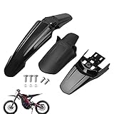 Surron Front-Rear Shock-Rear Fender Set Motorcycle Electric Dirt Bike Off-Road Shock Absorber Mudguard Fender Mud Guard Compatible with Light Bee Sur Ron S/X Segway X160 / X260 3x Fenders Black