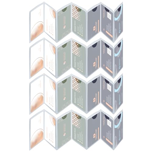 Plastic Wallet Insert for Credit Card Set of 4, Men & Women Wallets Accordion Style Picture Holder Sleeves 7 Card Slots Transparent