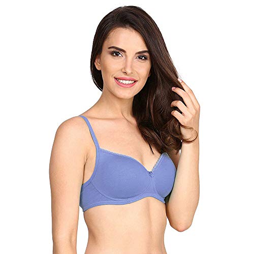 Image of Jockey FE23 Women's Wirefree Padded Super Combed Cotton Elastane Stretch Medium Coverage Multiway Styling T-Shirt Bra with Detachable Straps
