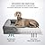 Bedsure Dog Bed Sofa Large - Washable Orthopedic Dog Sofa & Couch with Removable Flannel Zipper Cover,Grey,89x63x18cm