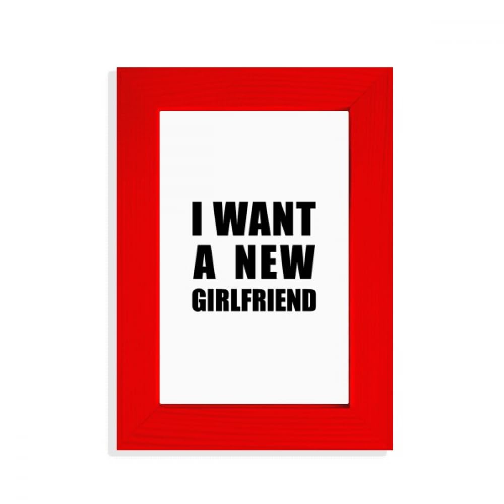 Cadre photo I Want A New Girlfriend pour un salon moderne au style pop rouge