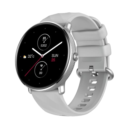 Zeblaze Relógio inteligente GTR 3 Pro, 1,43 "HD SmartWatch para homens Mulheres, modos esportivos IP68 à prova d'água/100+, pedômetro, Android Smart Watch for Android iOS (Prata)
