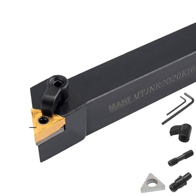 Lathe Turning Tool 16mm MTJNR2020K16 External Turning ToolHolder Tungsten Carbide Tool Metal Turning Lathe Tools(MTJNL-2020K22)