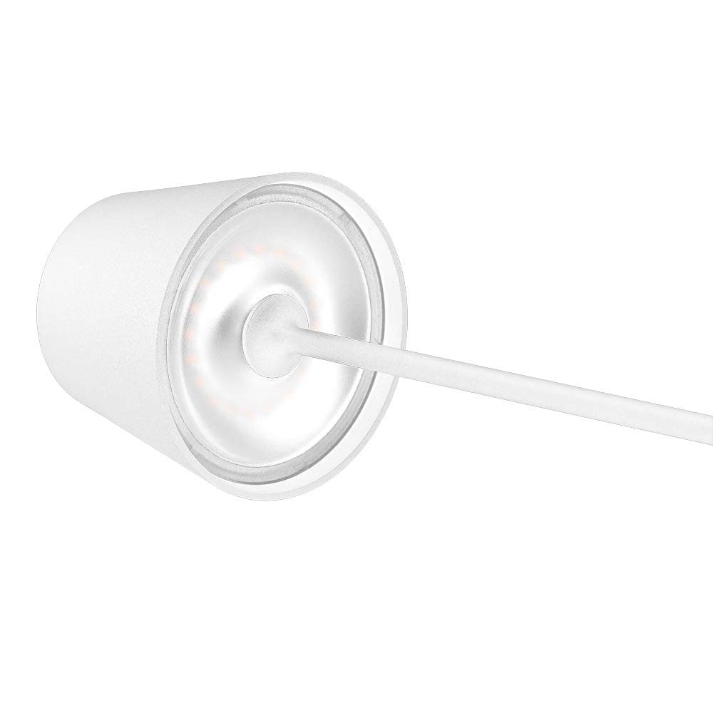 V-TAC Lampada da Tavolo senza Fili LED Dimmerabile con Comandi Touch – Lampada Bianca Wireless per Uso Interno ed Esterno IP54 da Casa o Ristorante – Batteria 4400 mAh – Luce 3000K Bianca Calda – 2W