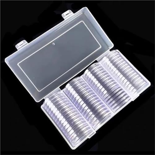 Capsulas plásticas transparentes para monedas 33mm 120 piezas miniatura 6