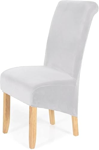 Miniatura 16 de Chair Cover 4pcs Dining Chair Covers Stretch Velvet Removable Washable Large Soft Dining Kitchen Home Restaurant Chair Slipcovers(Bule Grey)