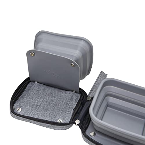 Portabowl – Umweltfreundliche Faltbare 2-in-1-Hundenäpfe – hochwertige Reise-Hundenäpfe mit Reiseetui – leicht und kompakt – 100 % lebensmittelechtes Silikon, BPA-frei. Für kleine und große Hunde