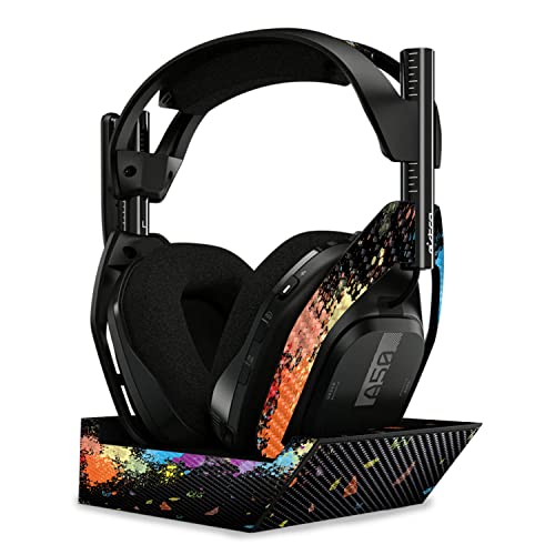 Image of MightySkins Carbon Fiber Skin Compatible with Astro A50 Wireless Headphones + Base Station (Gen 4) - Splatter | Protective, Durable Textured Carbon Fiber Finish | Easy to Apply | Made in The USA