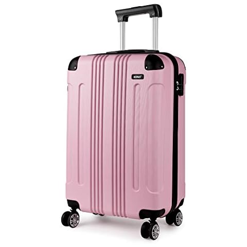 KONO Trolley Handgepäck Koffer 55cm Leicht Hartschalenkoffer Reisekoffer mit 4 Rollen Cover
