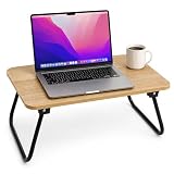 Tavolo pieghevole per laptop, tavolo da pranzo, vassoio da pranzo, tavolo da lavoro per colazione, supporto da 52,5 x 30 x 21,5 cm