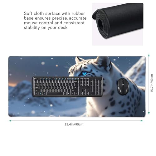Tapis de souris de jeu antidérapant grand format avec bords cousus - 2