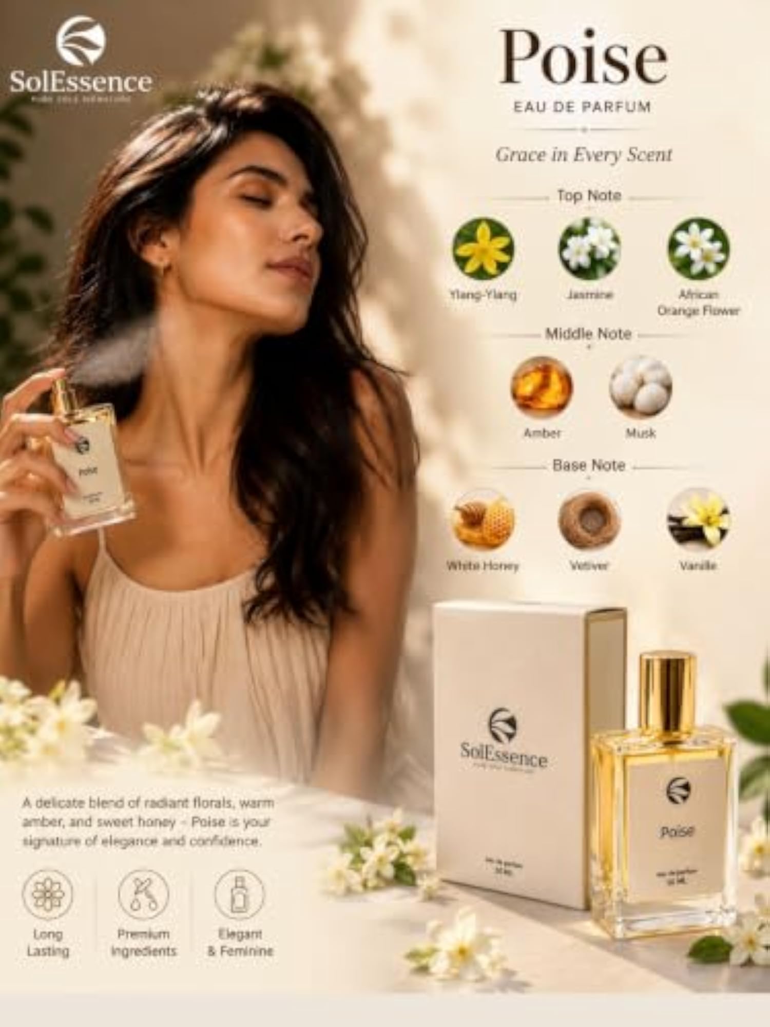 Women's Long Lasting Eau De Parfum, 50ml