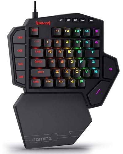 Redragon K585 HE Rapid Trigger Gaming Keyboard, 8K Wired One-Handed Mechanical Keyboard w/Next-Gen UltraMag 100% POM Silky Magnetic Switch, Dual-Module Floating Structure Design, Detachable Wrist Rest