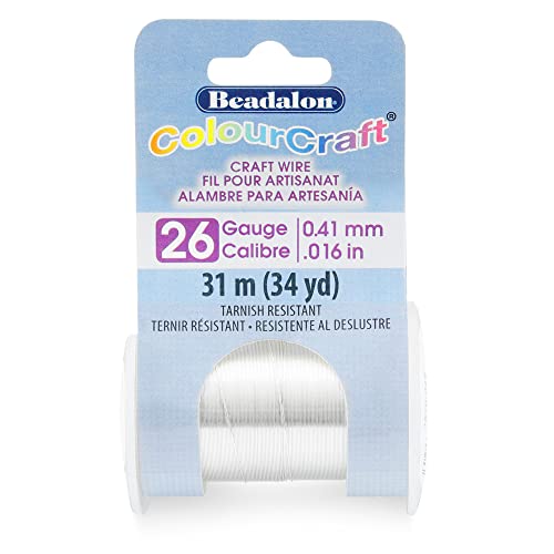 Alambre Beadalon ColourCraft plata 26ga maleable para modelado preciso de joyas