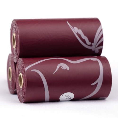 Image of DOG & BUTTERFLY THE MOST BEAUTIFUL BAGS ON THE PLANET. 100% CERTIFIED COMPOSTABLE, 270Q. Easy-Open, No Plastic, Leak-Proof, Tear-Proof