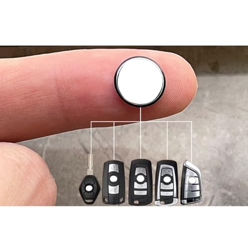 2pcs 11mm Metal Key Emblems-Compatible with Vehicles | -Style Metal Key Fob Badge Replacement(2000-2024),Peel & Stick Upgrade – Weatherproof, Durable Decals (Blue&White)