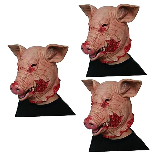 Toyvian 3 Piezas Mascara Cosplay Máscara De Halloween Caretas Animales Traje De Cosplay De Halloween Máscara Espeluznante De Halloween Accesorio De Cosplay Adulto Sombrerería