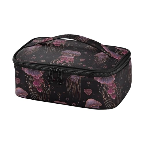 miaozhen Lonchera aislada Dreamy Jellyfish Rose Gold Valentine S loncheras para hombres de trabajo construccion