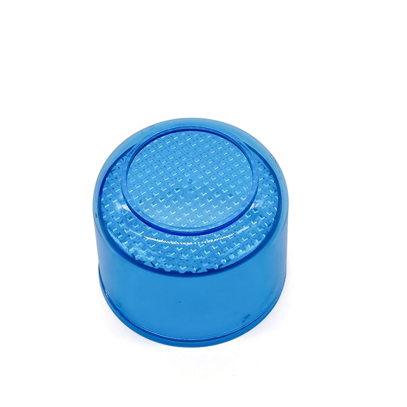 Colorful Plastic Autoclavable Holder Round Cleaner Soaking Box with Cover Filter (Blue)