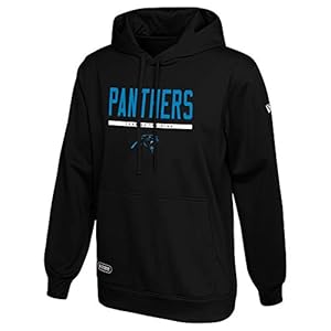 New Era NFL Men’s Safety Performance Pullover Hooded Sweatshirt, Pro Football Fleece Hoodie, Carolina Panthers, X-Large