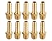 Tanya Hardware Pipe Fitting and Air Hose End Fitings, 3/8" Barb x 1/4" NPT Male Thread Pipe, Solid Brass, Male Pipe, Adapter - 10 Piece