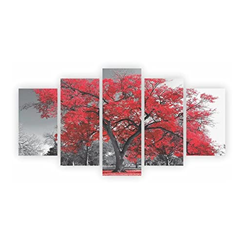 Quadro Árvore Vermelha decorativo em MDF 1,30mX0,60m
