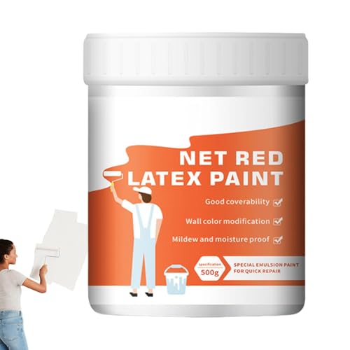 Eastuy Kit de reparación de pared, pintura de reparación de pared – Imprimación de pared con rascador, pintura de pared inodora, segura con raspador para daños crujidos, reparación de agujeros de