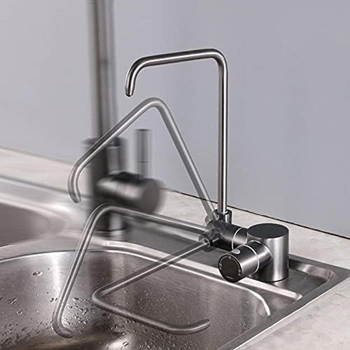 Filtro de agua giratorio de 360° para grifo de cocina, purificador de grifo negro para sistemas de ósmosis inversa, fácil de instalar, accesorio de fregadero de cocina de agua potable limpia