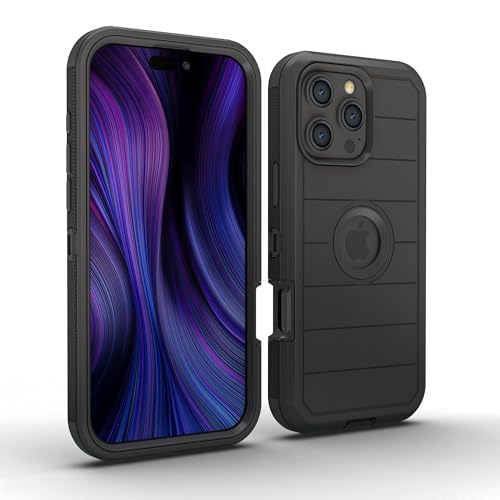 Image of Pirum Protective Back Case Compatible for Apple iPhone 16 Pro MAX Cover PC + TPU Full Body Shockproof Drop Protection - Black