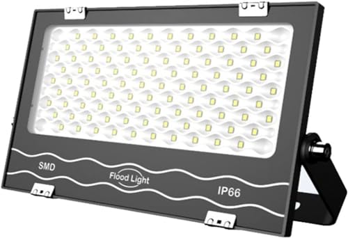ZGHQHCDRH Luces alimentadas por energía Solar, Reflector LED de 50W, 100W, 200W, 300W, 400W, 500W, 600W, Foco luz inundación Led ultradelgado for Exteriores, lámpara Pared IP65 220V, 1 ud(200w 220v)