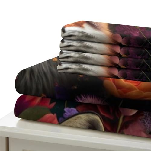 Housse de couette Chouette 3D Wild Animals en microfibre douce 200x200 - 6