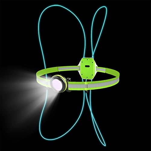 corrida refletivo LED – luz noturna ajustável com ângulo luz frontal com visibi360 graus, equipament