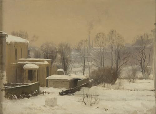 Lienzo de Studio sulla neve urbana por Gustaf Rydberg, decoración de pared 60x90cm