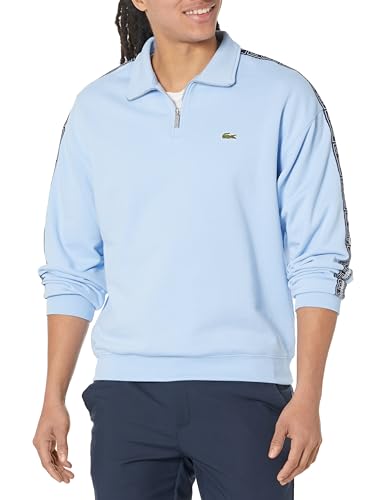 Lacoste Men's Graphic Taping Quarter Zip Sweatshirt