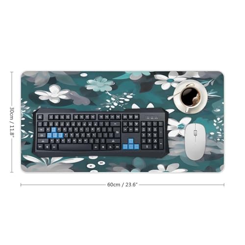 Desk Pad grande con base de goma y diseño floral miniatura 2