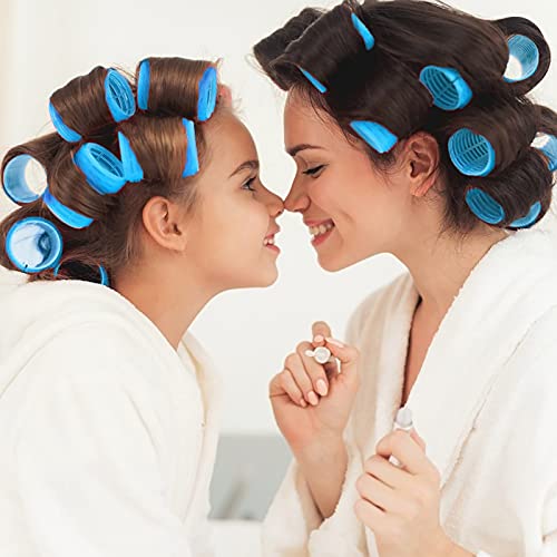 Jumbo Hair Rollers Hair Curlers. 3 Inch Velcro Rollers, Large Self Grip Hair Curlers For Long Hair, Big Hair Rollers For Long Hair. No Heat Curlers Hair Rollers With Clips & Comb. 30 Pack #TOP5