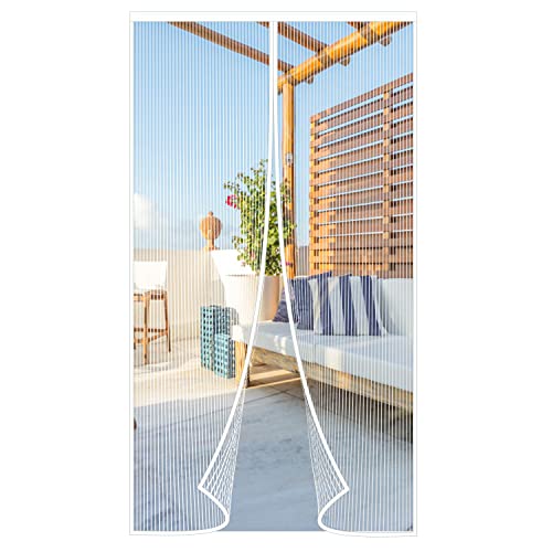 Magnet Fliegengitter Tür 90x200cm - Fiberglas Insektenschutz Ohne Bohren