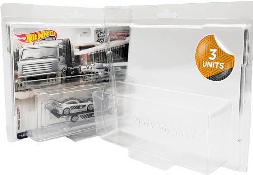 Friki Monkey Protector compatible con Team Transport en miniatura, embalaje protector, blíster transparente para modelos de transporte de equipo a escala 1:64 (3 unidades) (Team Transport)