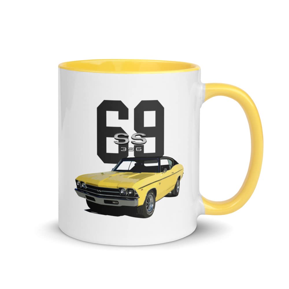 Amazon.com: 1969 Chevy Chevelle SS Yellow with Black Vinyl Top Muscle Car  Mug with Color Inside : JG Infinite: Home & Kitchen