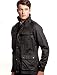 VEDONEIRE Mens Wax Jacket (3050 BLACK) motorbike style coat waxed designer
