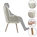 MEUBLE COSY Sessel Relaxsessel Lehnstühle Polstersessel Einzelsofa mit Holzbein Ohrensessel für Wohnzimmer Schlafzimmer Büro Vanity, Stoff, Beige