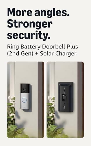 Image of Ring Battery Doorbell Plus (newest model), Nickel Silver with Solar Charger (newest model)