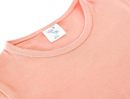 Image of Lilax Girls Short Puff Sleeve Cotton T-Shirt, Toddler & Little Girls Top | 95% Cotton Puff Sleeve Tee; Crewneck, Short Sleeve; Toddler & Girls Sizes 2T-12; for School, Play & Everyday; Machine Wash