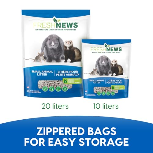 Image of Fresh News Recycled Paper Small Animal Litter Bedding, 10 Liters, Packaging May Vary (Pack of 3)